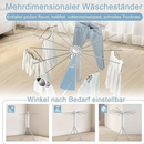 Foldable 360° Rotating Clothes Drying Stand | Aluminum Tripod Laundry Rack